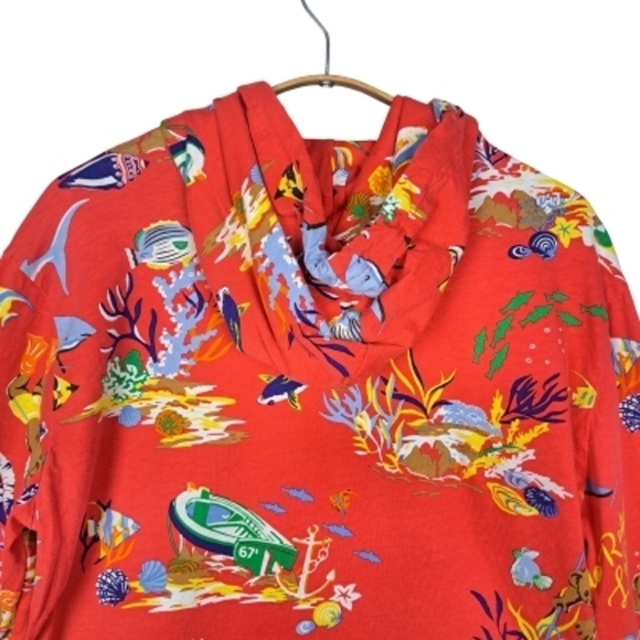 Polo Ralph Lauren Men's Size Large Polo Bear Jersey Hooded T-Shirt Red - Picture 5 of 12